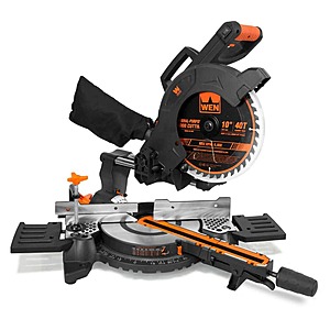 15 Amp 10 in. Single Bevel Compact Sliding Compound Miter Saw with Laser $111