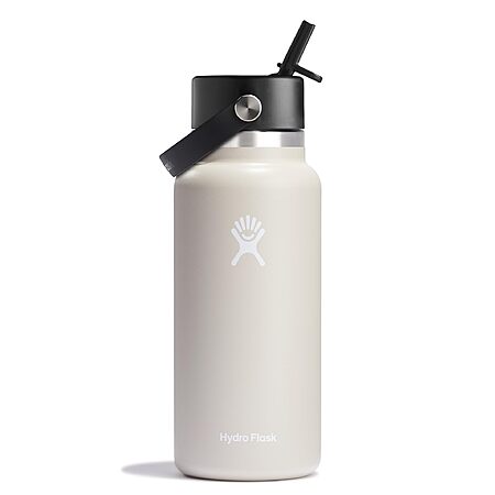 Hydro Flask Water Bottle - Insulated Stainless Steel - Wide Straw Lid 32 Oz Oat Tan Amazon $17.46