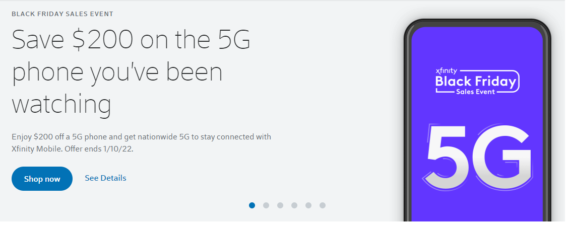 Save $200 on 5G phones with Xfinity Mobile