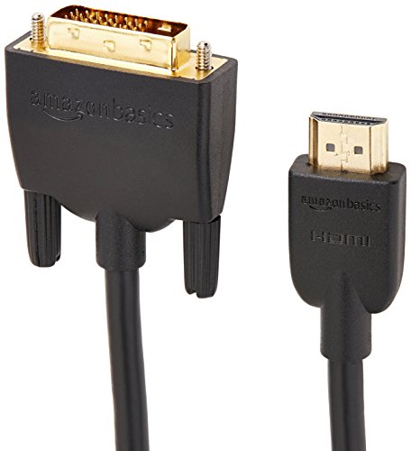 Amazon Basics HDMI to DVI Adapter Cable, Black, 6 Feet, 24-Pack $17.78
