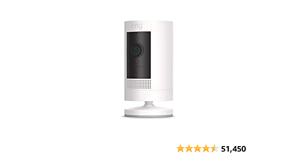 Ring Stick Up Cam Battery HD security camera with custom privacy controls, Simple setup, Works with Alexa - White - $69.99