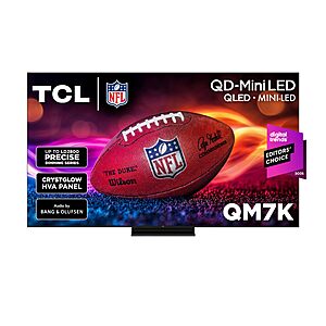 TCL 65 Inch Class QM7K Series | Mini LED QLED 4K HDR | 65QM7K, 2025 Model | 120HZ-144HZ Anti Reflective Screen Smart Google TV $799.99