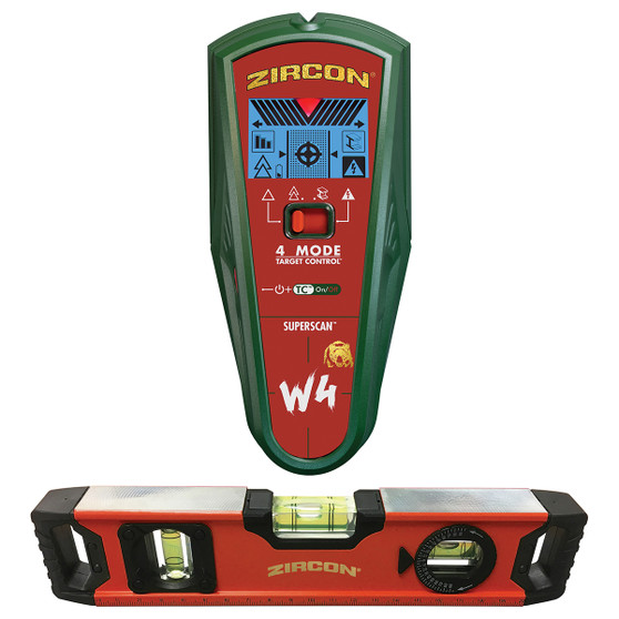 Zircon SuperScan Advanced Wall Scanner w/ 9" Torpedo Level K4