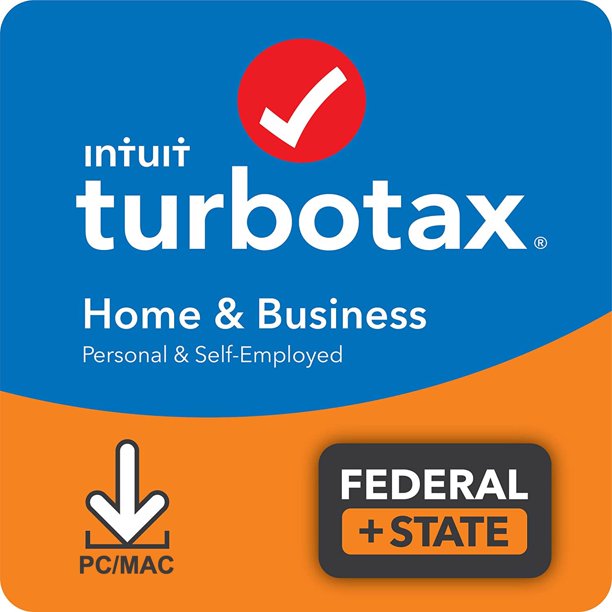 TurboTax Home & Business 2021 Tax Software, Federal and State Tax Return with Federal E-file [PC/MAC Download] $69.98