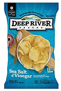 Deep River Snacks Sea Salt & Vinegar Kettle Cooked Potato Chips, 5 Ounce (Pack of 12) $9.73 @ Amazon