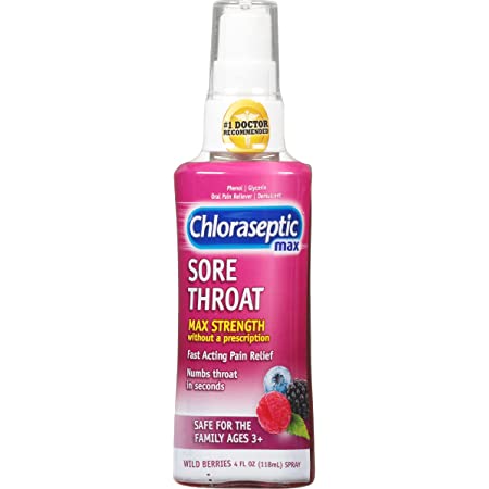 Chloraseptic Max Strength Sore Throat Spray, Wild Berries Flavor, 4.0 fl oz $5.99