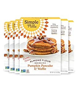Simple Mills Almond Flour Pumpkin Pancake & Waffle Mix, Gluten Free, Good for Breakfast, Nutrient Dense, 10.7oz, 6 Count $16.75