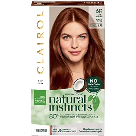 Clairol Natural Instincts Semi-Permanent Hair Dye, 6.5R Light Auburn Hair Color, 3 Count $6.99