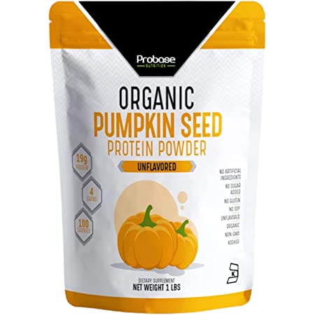 Probase Nutrition Organic Pumpkin Seed Protein Powder, Plant Based, Vegan, Unflavored, Unsweetened, No Added Sugar, Gluten & Soy Free, Paleo & Keto Friendly, 1 lb $7.9