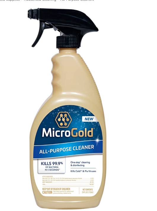 Micro Gold Granite Gold All Purpose Cleaner Spray Kills 99.9 of Bacteria Bleach Free for Use in Kitchens and Bathrooms Made in The USA 24 Ounces Clear, Pack of 3, (MG0135) $5.33