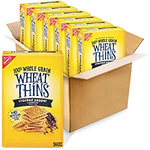 Wheat Thins Cracked Pepper & Olive Oil Crackers, 9 Ounce (Pack of 6) $10.14
