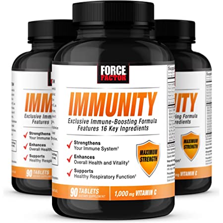 Force Factor Immunity, Immune Support Booster with Elderberry and 1000mg of Vitamin C, Plus Vitamin D, Zinc, Probiotics, Antioxidants, , 270 Tablets (3-Pack) $26.34