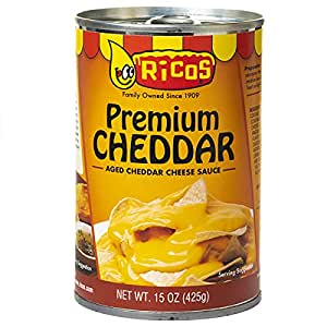 Rico's Cheese Sauce 15oz Can (Pack of 6) Choose Flavor Below (Premium Aged Cheddar) $14.88
