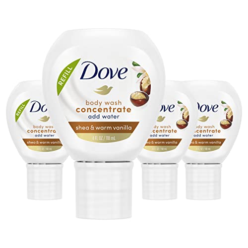 Dove Body Wash Concentrate Refill For Instantly Soft Skin Shea & Warm Vanilla Refill For Use With Dove Reusable Bottle 4 Fl Oz (Makes 16 Fl Oz) 4 Pack $6.99