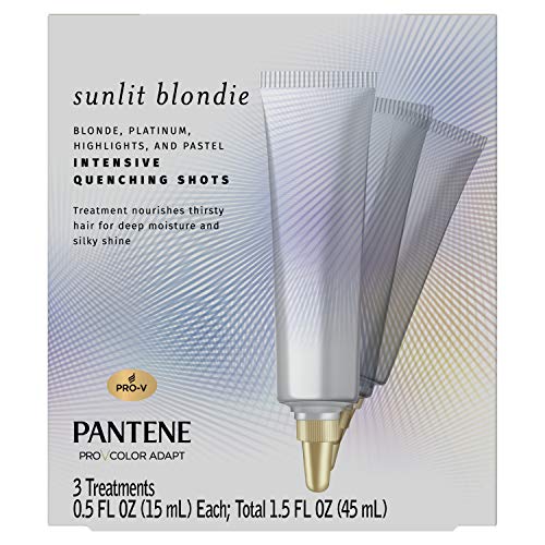 Pantene Sunlit Blondie Intensive Quenching Shots Treatment, for Color Treated Hair, 0.5 Fl Oz (Pack of 3) $4.89
