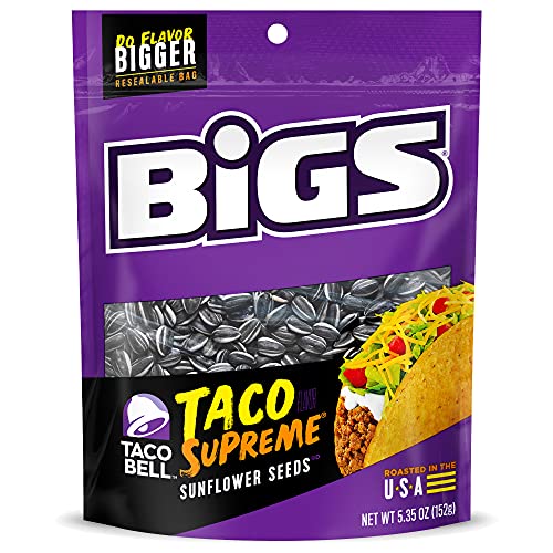 BIGS Taco Bell Taco Supreme Sunflower Seeds, Keto Friendly Snack, Low Carb Lifestyle, 5.35 oz Bag $1.58