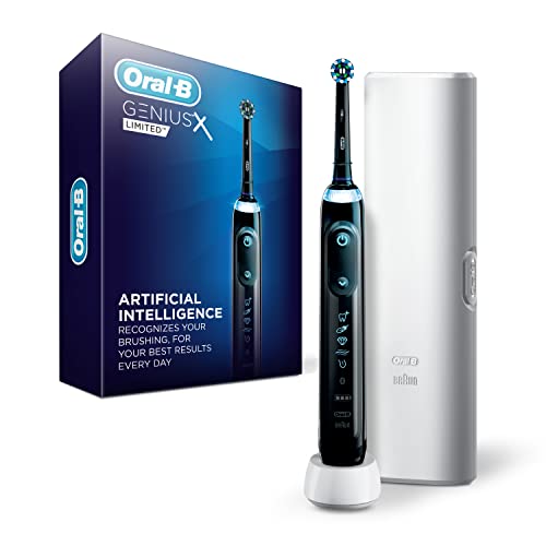 Oral-B Genius X Limited, Electric Toothbrush with Artificial Intelligence, 1 Replacement Brush Head, 1 Travel Case, Midnight Black $99.99