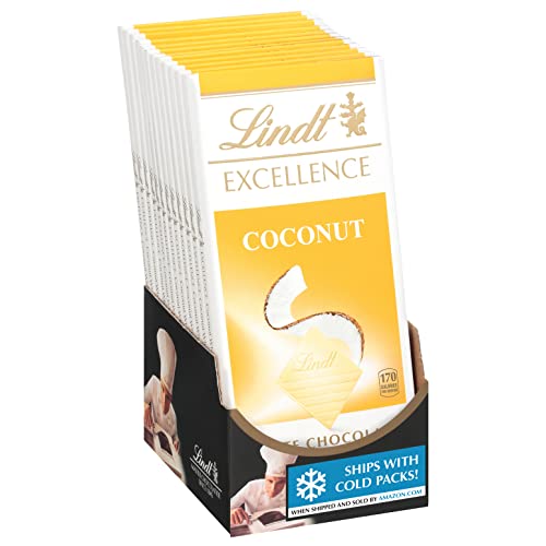 Lindt EXCELLENCE Coconut White Chocolate Bar, White Chocolate Candy with Coconut Flakes, 3.5 Ounce (Pack of 12) $13.75