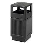 Safco Products Canmeleon Outdoor/Indoor Recessed Panel Trash Can 9476BL, Black, Decorative Fluted Panels, 38-Gallon Capacity $86.57
