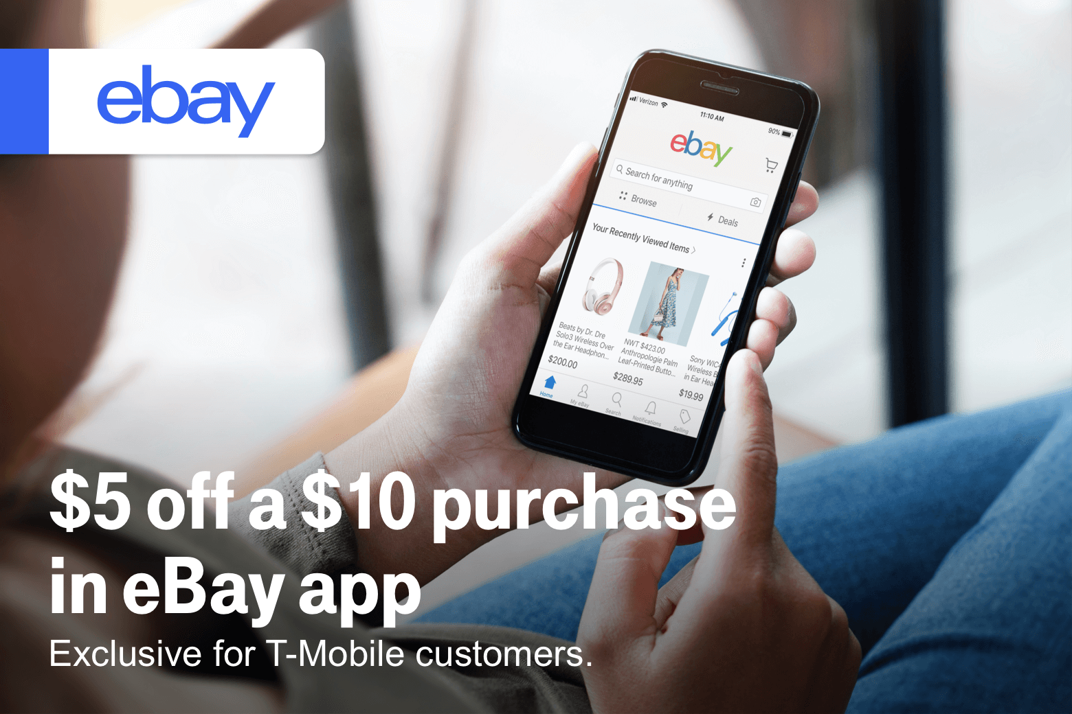 T-Mobile Customers: for thru $10+ $5 Coupon ... eBay Off eBay