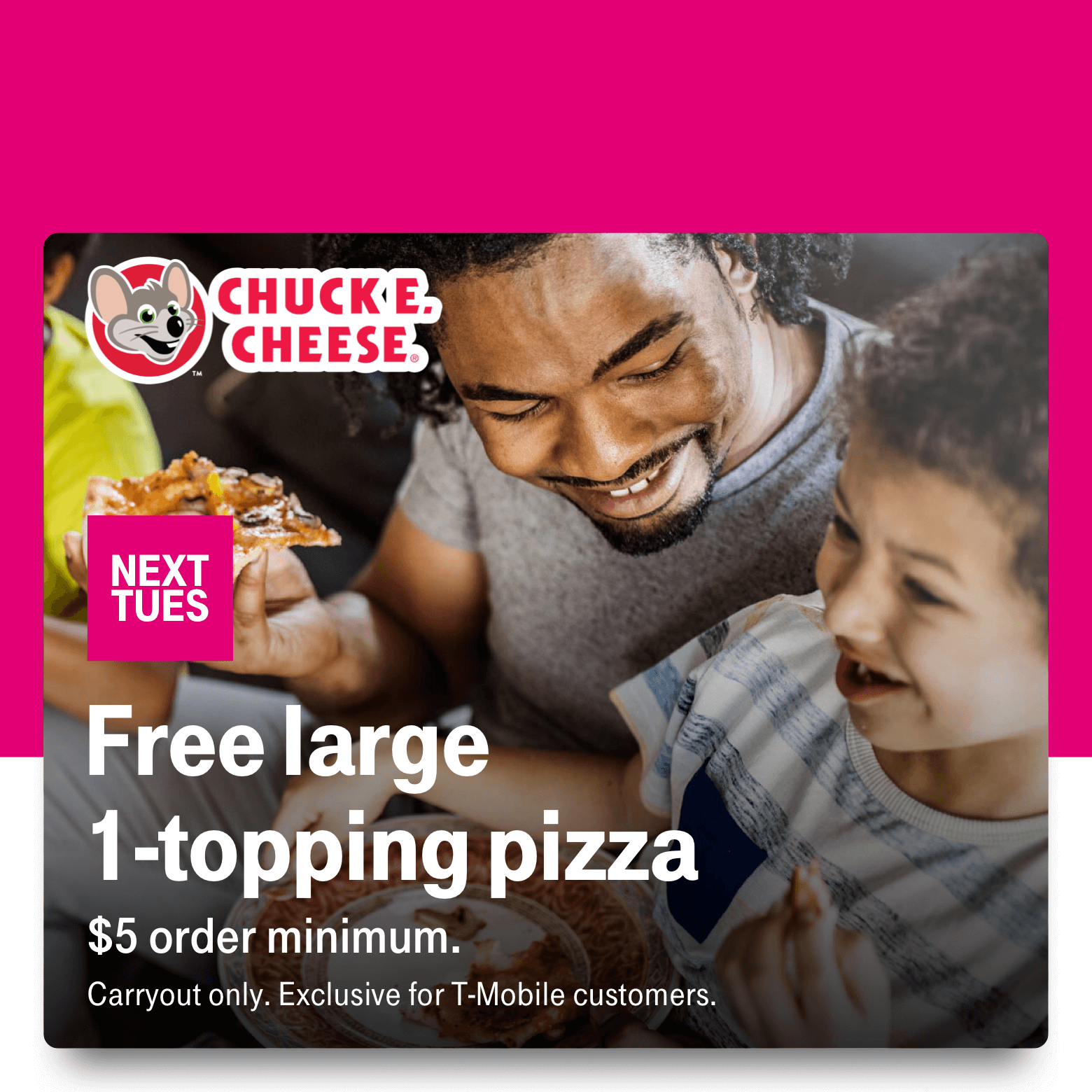 T Mobile Customers 06 09 Free Chuck E Cheese Pizza 20 Off H Amp M Lionsgate 5 2 Digital Hd Movie Hello Fresh 25 Off Per Week For 3 Weeks