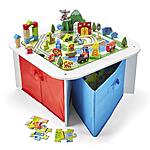 Imaginarium Wooden Ready to Play Table with Trainset, Building Blocks, Animal Figures, Chalkboard &amp; Puzzles, for Ages 3-7, 100 Pieces, Multicolor $56.80 + Free Shipping