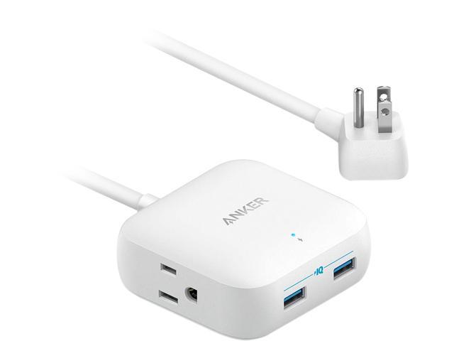 Anker Power Strip with USB, 2 Outlet & 2 PowerIQ USB Ports (24W) FOR $13.99+f/s