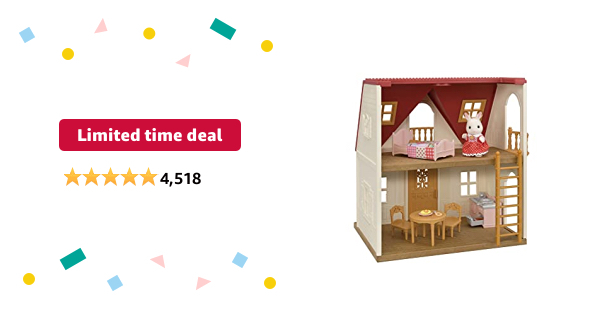 Limited-time deal: Calico Critters Red Roof Cozy Cottage Dollhouse Playset with Figure, Furniture and Accessories - $20.99