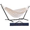 Vivere Double Cotton Hammock w/ Space Saving Steel Stand &amp;amp; Carry Bag (Natural) $48.50 + Free Shipping