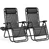 2-Count CONCETTA Zero Gravity Patio Recliner w/ Adjustable Pillow &amp;amp; Cup Tray (Blue, Black) $53 ($26.49 each) + Free Shipping