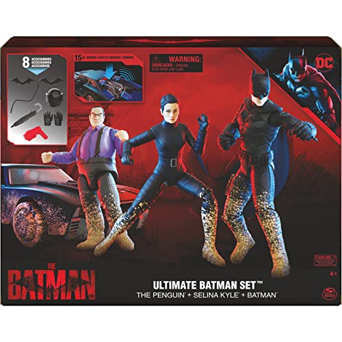 DC Comics The Ultimate Batman Set: 4'' Batman, Catwoman, Penguin & Batmobile w/ Lights & Accessories $18.11 + Free Shipping w/ Prime or $25+