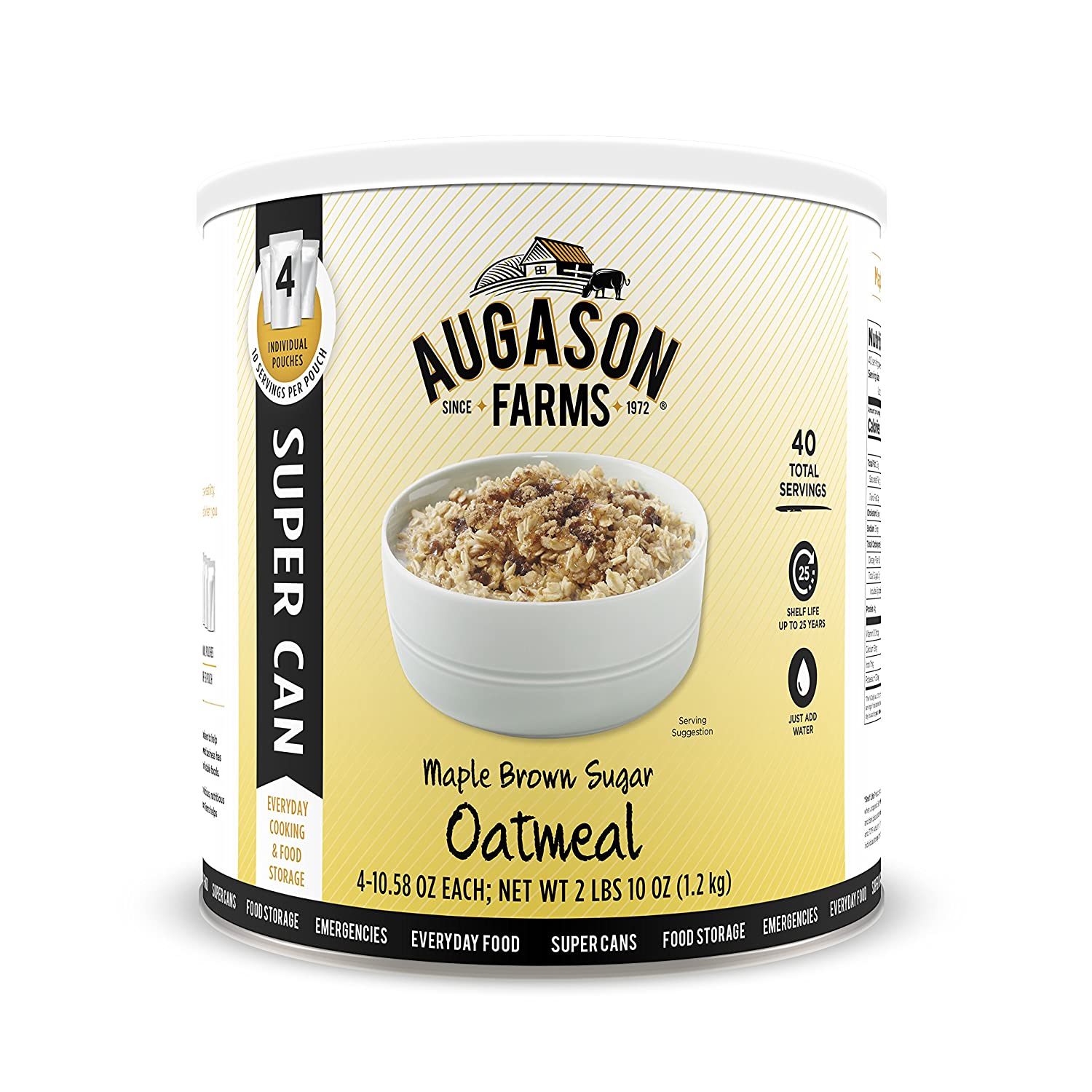 1.2-Kg Augason Farms Maple Brown Sugar Oatmeal in 4 Individual Pouches $11.47 + Free Shipping w/ Prime or on $25+