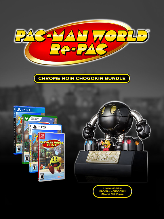 Pac-Man World Re-Pac Game w/ Chrome Noir Robot Pac-Man Figure Bundle (Nintendo Switch, Xbox,PS5,PS4) $49.99 Each + Free Shipping
