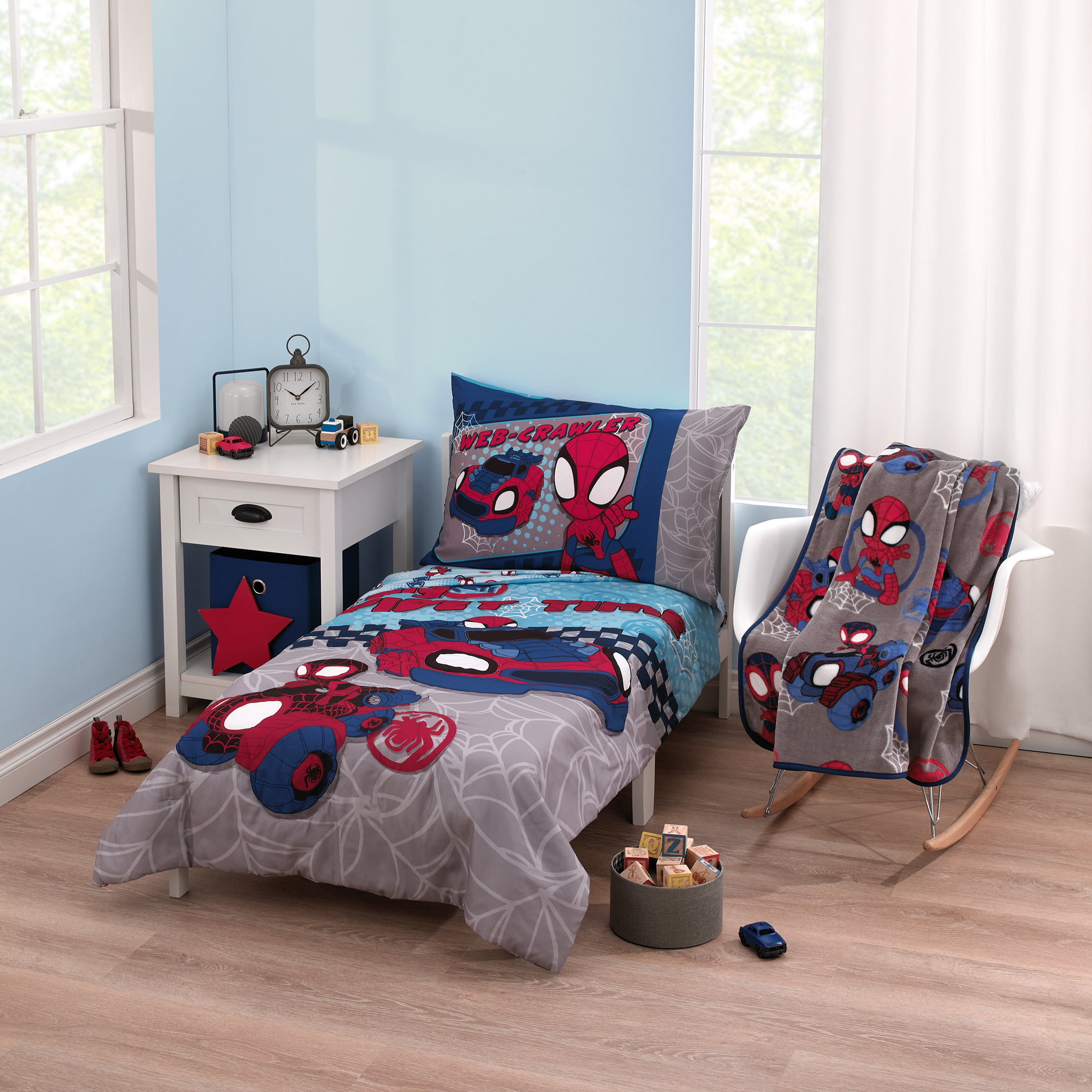 5-Piece Marvel's Spider-Man Toddler Bedding & Blanket Bundle (Toddler Bed, Blue) $34.98 + Free Shipping w/ Walmart+ or on $35+
