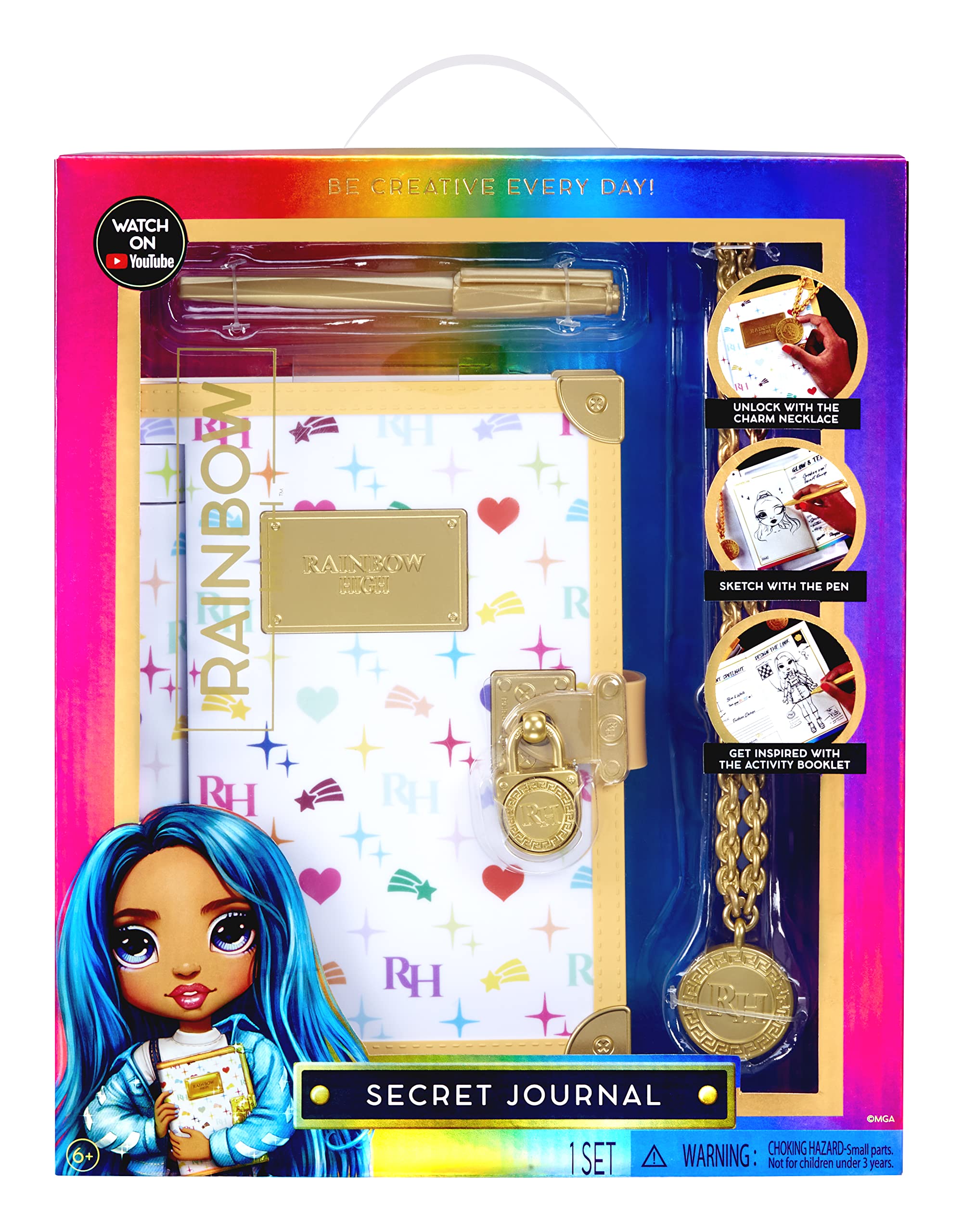 Rainbow High Secret Journal w/ Pen, Lock and Necklace Charm $10.43 + Free Shipping w/ Prime or on $25+