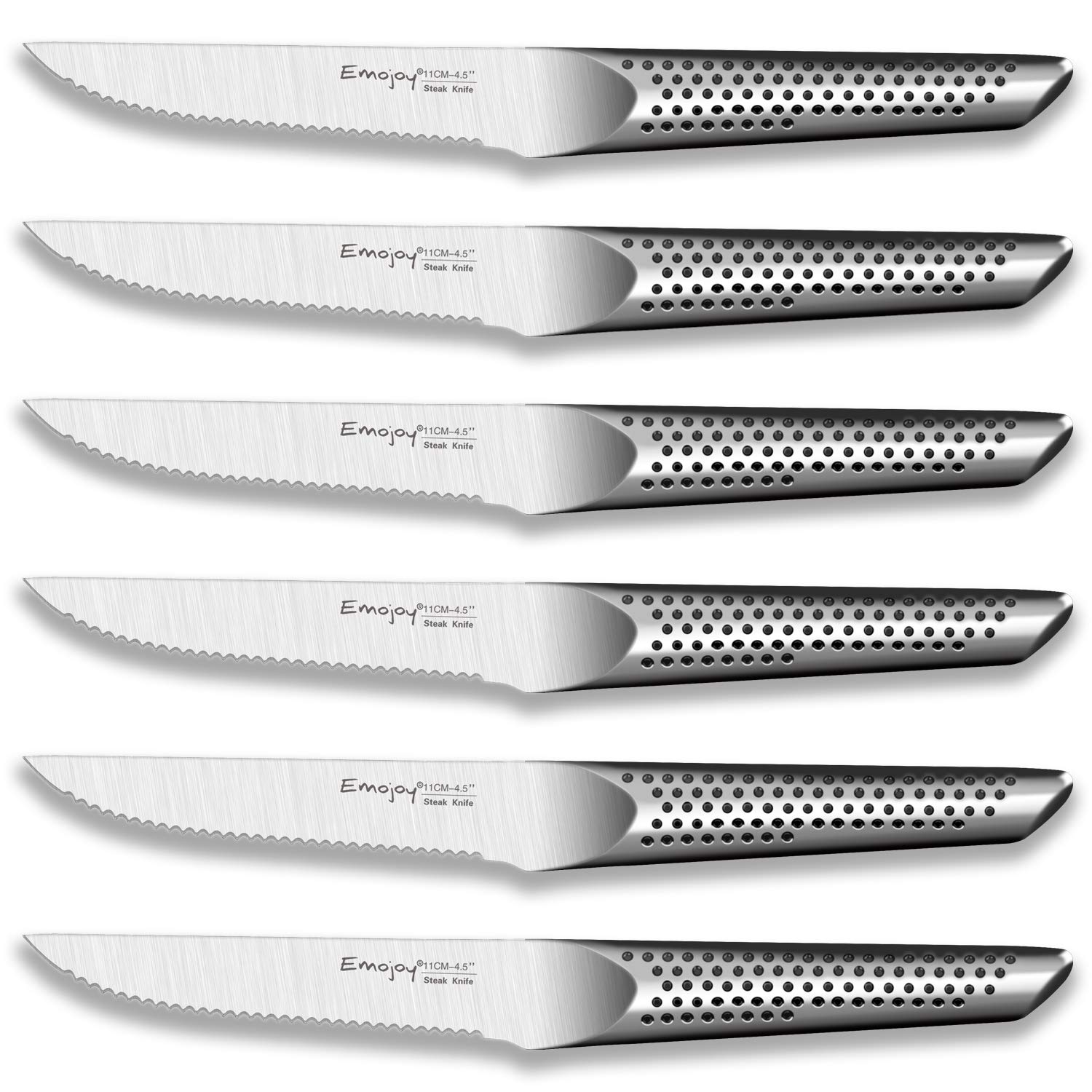 6-Piece Emojoy Serrated Steak Knife Set