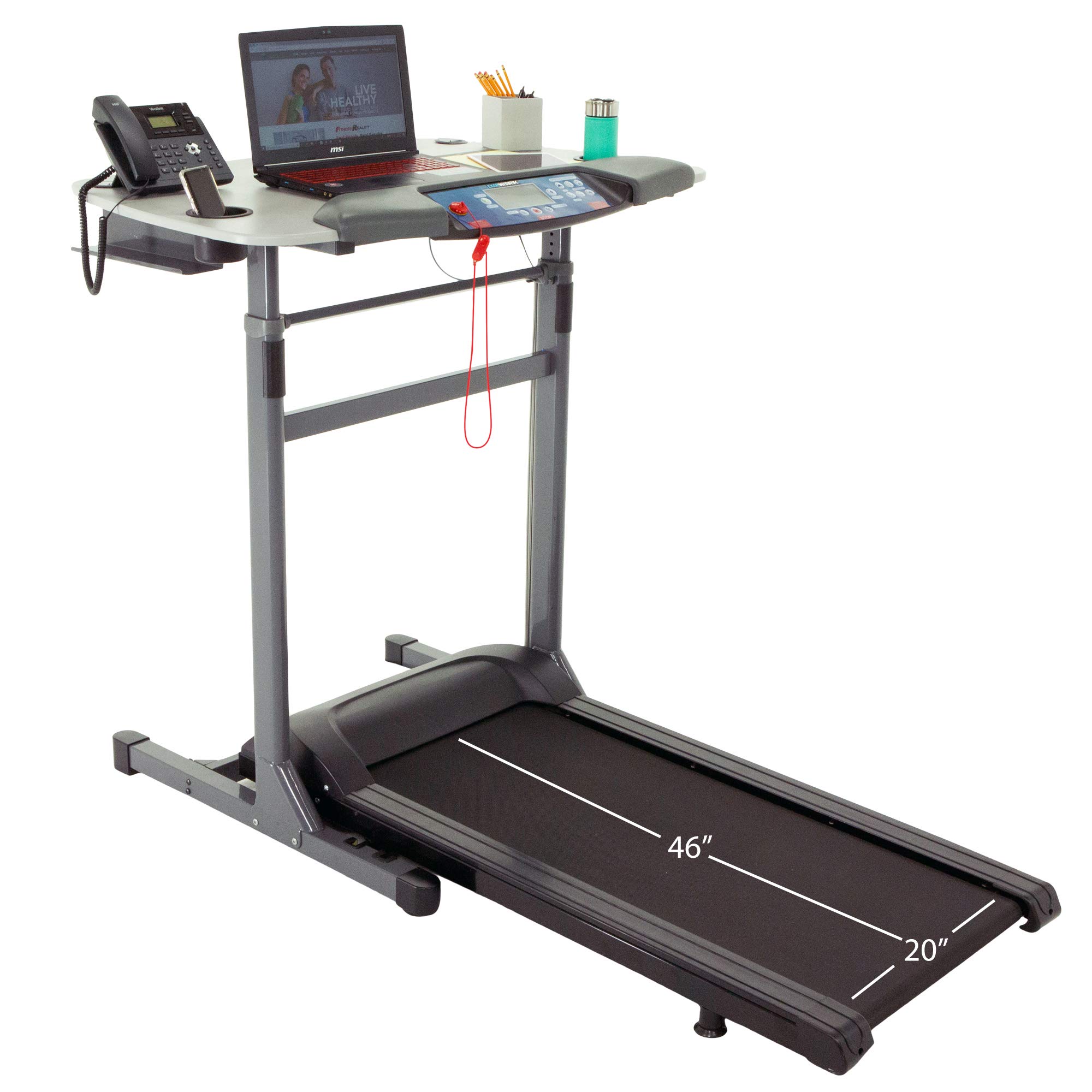 Exerpeutic 5000 ExerWork 20" Wide Belt Desk Treadmill w/ Adjustable