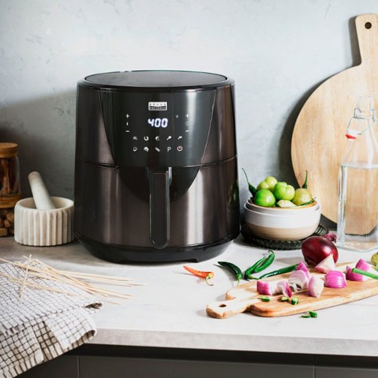 8qt Bella Pro Series Digital Air Fryer (Black Stainless Steel) 50