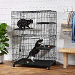 Amazon Basics 3-Tier Wire Cat Cage (36'' x 22'' x 51'') $77.82 + Free Shipping
