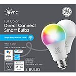 2-Pack GE Full Color Direct Connect Light Bulbs 60W $16 + Free Shipping