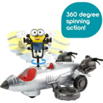 Minions Wild Rider RC Vehicle w/  4'' Bob Action Figure (Sounds &amp; Spinning Action) $9.65  + Free S&amp;H w/ Walmart+ or $35+