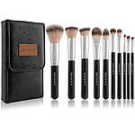 10-Piece SHANY Black OMBRÉ Pro Essential Brush Set w/ Travel Pouch $6.33  + Free S&amp;H w/ Walmart+ or $35+