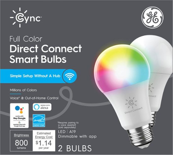2-Pack GE Full Color Direct Connect Light Bulbs 60W $16 + Free Shipping