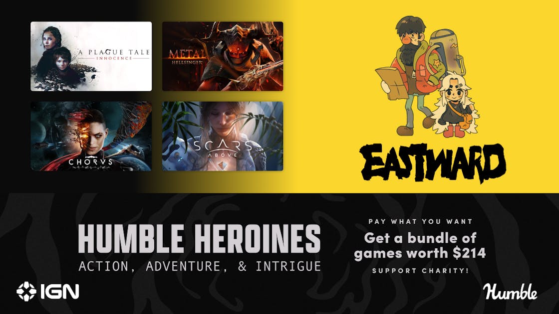 7-Game Humble Heroines Bundle: Metal Hellsinger, Eastward, A Plague Tale Innocence & More (PC Digital Download Games) $15