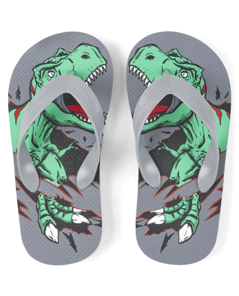 The Children's Place Kid's Flip Flops: Boys Dino, Shark, Gamer Sandals & Girls Doodle,Peace Sign Sandals Each $3.34 + Free Store Pick Up at The Children's Place or Free S/H on $20+
