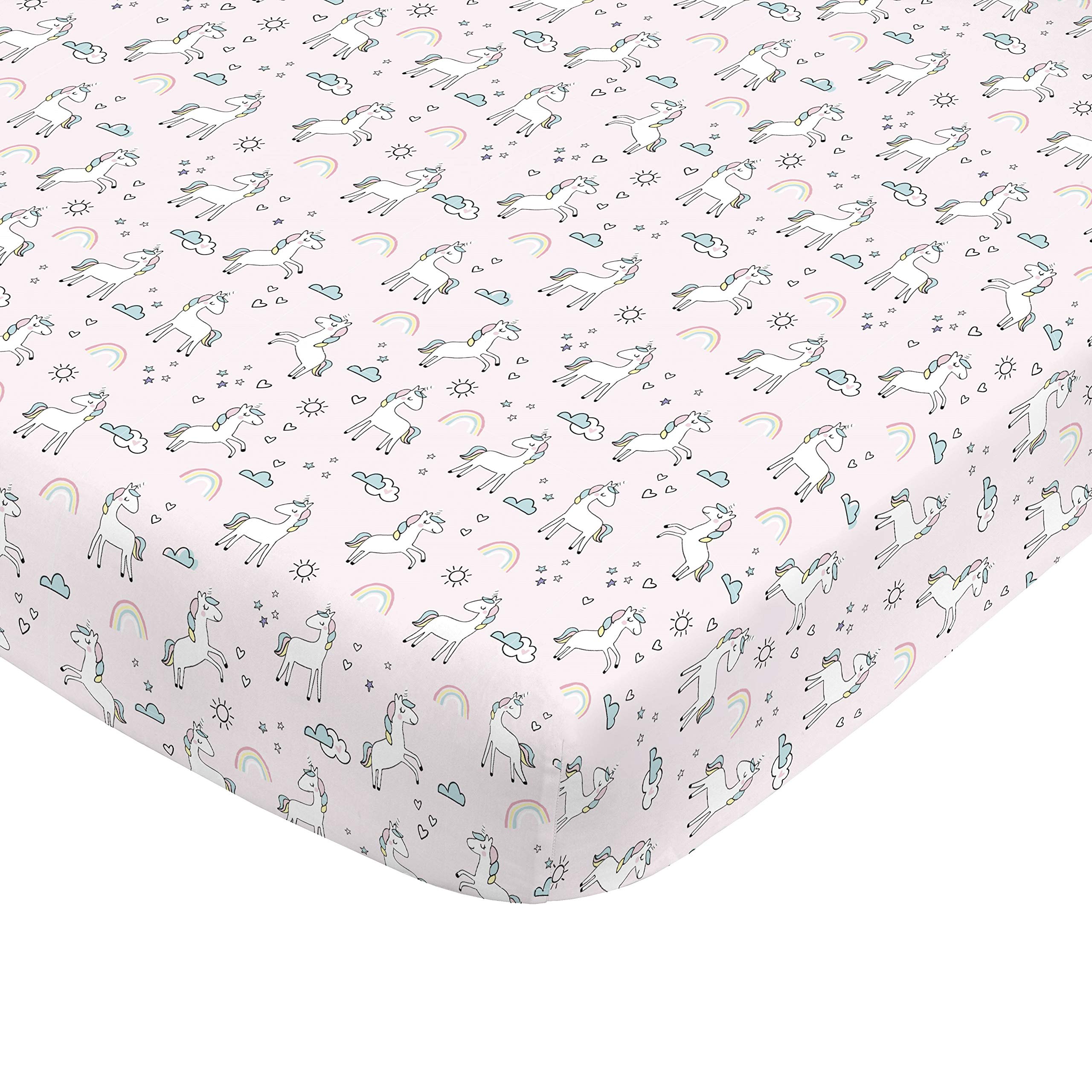 Super Soft Pink Unicorn Nursery (Fitted Crib Sheet) $5.56 + Free Shipping w/ Prime or on $35+