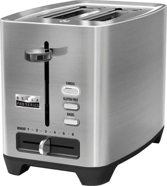 Bella Pro Series 2Slice Stainless Steel ExtraWideSlot Toaster