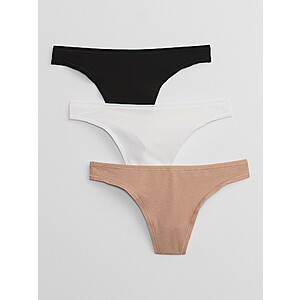 Gap Factory: Up to 75% Off Select Men's Women's & Kids' Select Clearance Apparel: 3-Pack Organic Cotton Thongs $  7.29, Men's Straight Jeans $  15 & More + Free S/H  on $  50+