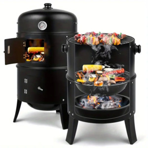 Vertical Charcoal BBQ Smoker/Grill Combo $55.23 + Free Shipping