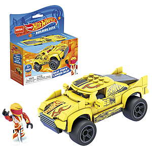102-Piece Mega Hot Wheels Baja Truck Construction Building Set Toy Car w/ Figure $7.97 + Free S&H w/ Walmart+ or on $35+